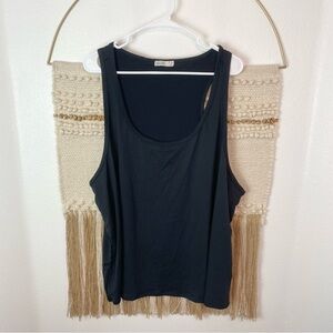 Barefoot Dreams Malibu Black Scoop Neck Tank 3X